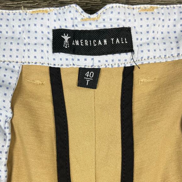 American Tall Men’s Chino Big and Tall Shorts SZ 40T Desert Khaki Vacation - Picture 7 of 9